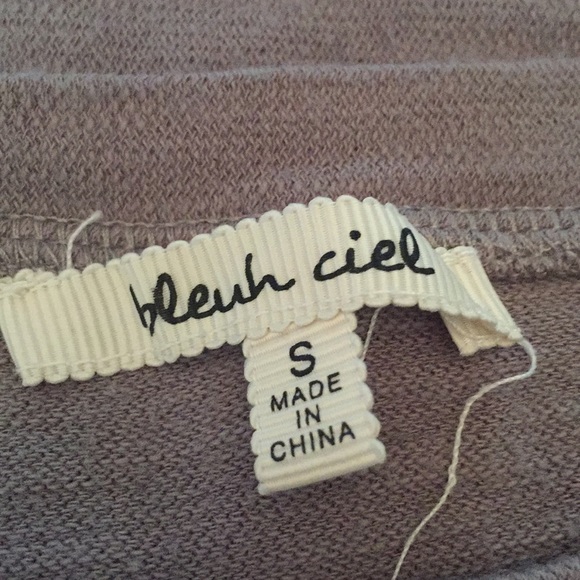 Bleuh ciel grey top cream laces up sides size small - Picture 4 of 4